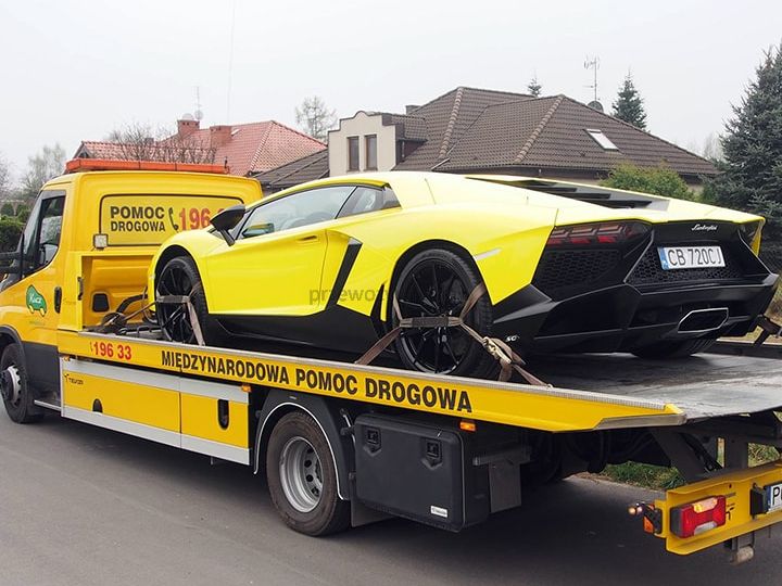 holowanie żywiec lamborghini